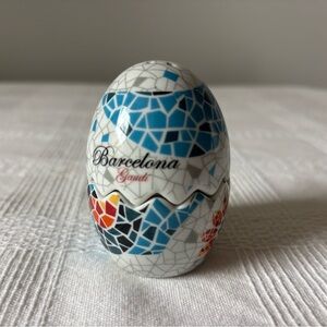 Gaudi Egg shaped salt and pepper shakers